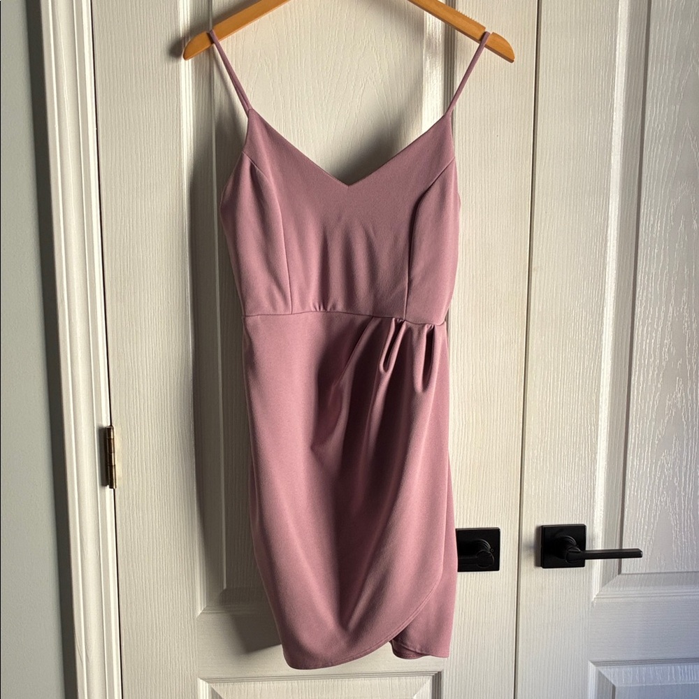 Lulu's Mauve Spaghetti Strap Mini Dress